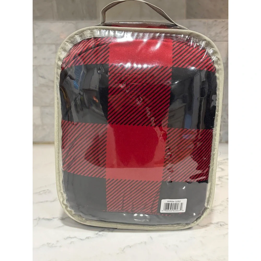 Woolrich Luxury Heated Throw Red Black Buffalo Plaid Electric Blanket 60x70 NEW